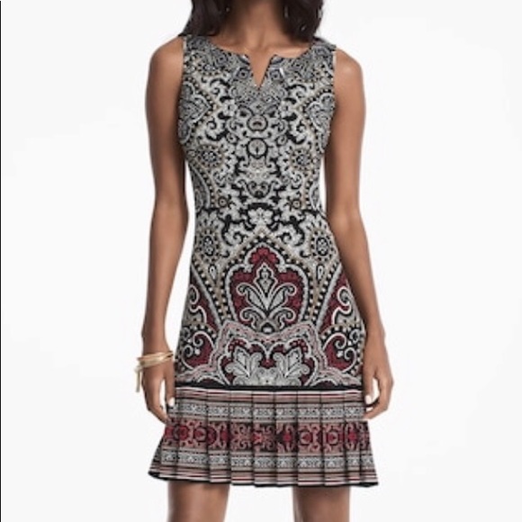 White House Black Market Swing Dress Sz S (4-6) - Picture 2 of 7